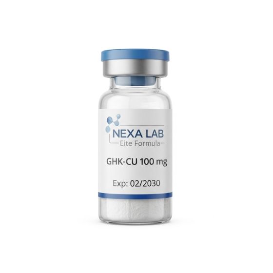 Nexa Lab GHK-Cu 100mg copper peptide lyophilized powder vial for tissue regeneration and healing research