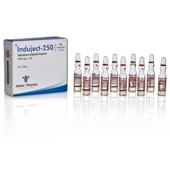 Alpha Pharma Induject 250 Testosterone Mix 250mg ampoules for bodybuilding and hormone therapy
