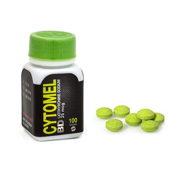 Black Dragon Liothyronine Sodium 25mcg Cytomel 100 tablets