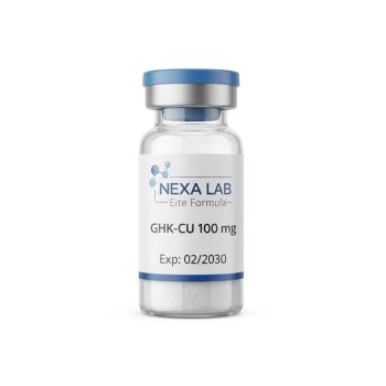 Nexa Lab GHK-Cu 100mg copper peptide lyophilized powder vial for tissue regeneration and healing research